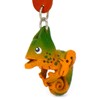 MONKIMAU Women's Leather Keyring Chameleon Figure, orange