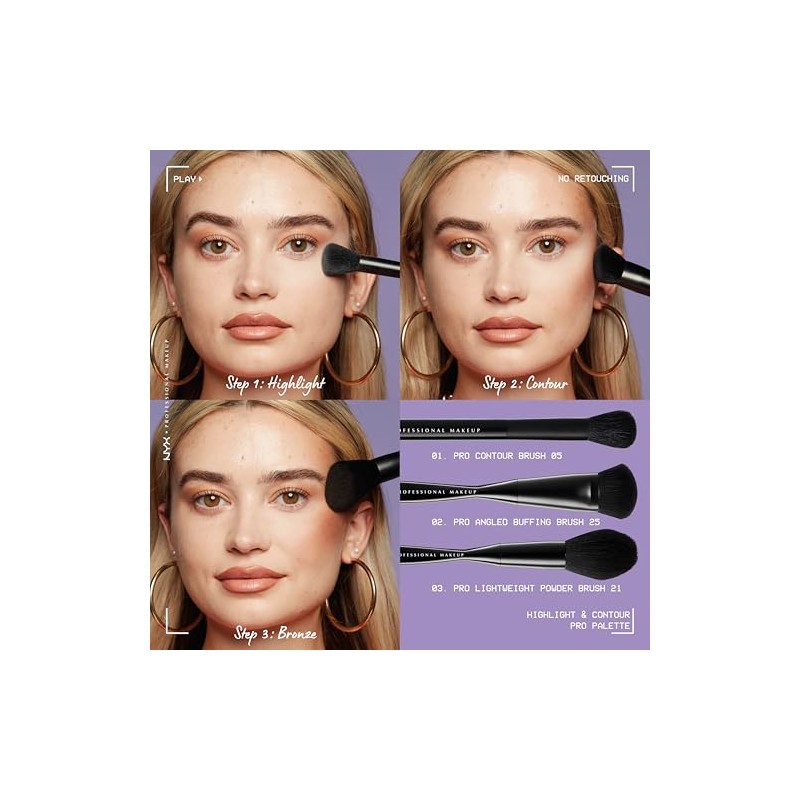 Nyx Professional Makeup, Paleta de iluminadores y contour