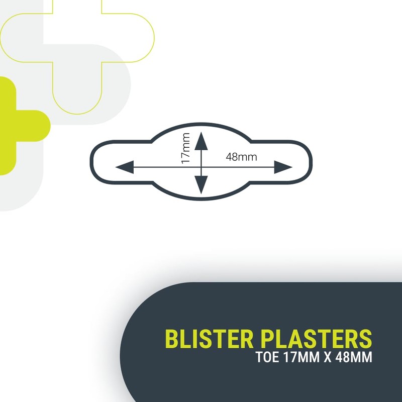 VITAPLUS Toe Blister Plaster, 8 Hydrocolloid Toe Plasters, 17x48mm, 8's