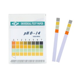 CHENLONB pH Test Paper, PH0-14, Litmus Test Paper, Alkali, Acidity, Water and Soil Testing, Cosmetic Measurement, Free Research, Experiment, Pack of 100