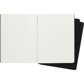 Moleskine Cahier Notebook (Pack of 3)., Black x-large