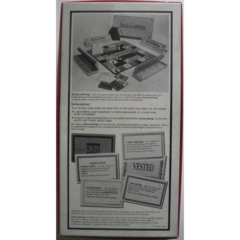 Backscrabbing - the Game of Backscratching & Backstabbing