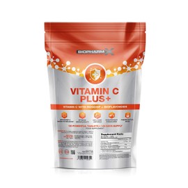 Vitamin C 1000mg Tablets + Rosehip & Bioflavanoids (4 Month Supply) 100% Pure Certified Ascorbic Acid - Suitable for Vegetarians & Vegans - Manufactured in The UK by BioPharmX