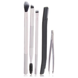 Real Techniques Limited Edition Blush, Blend, Brow Makeup Brush Set, To Shape, Fill, and Perfect Makeup Brush Set, Stocking Stuffer, 5 Piece Holiday Gift Set