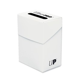 Ultra Pro - PRO 80+ Card Deck Box (White) - Protect Valuable Sports cards, Gaming Cards and Collectible Cards In a Compact Deck Box, Perfect For Traveling and Storage