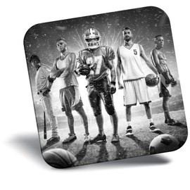 Destination Vinyl ltd Fridge Magnet bw - Sports Football Basketball Team Game #43581