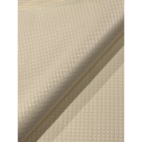 wowfabric4less123 3 Yard Cream Cotton Wax Jacquard Fabric 50” Width