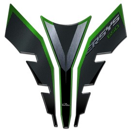 Resin Bike Motorcycle Sticker Compatible with Kawasaki Versys 650 2017-2020 Green Metal. Protective Tank Pad Motorcycle from Case PU Graffi. Sticker with Resin Coated with 3D Effect
