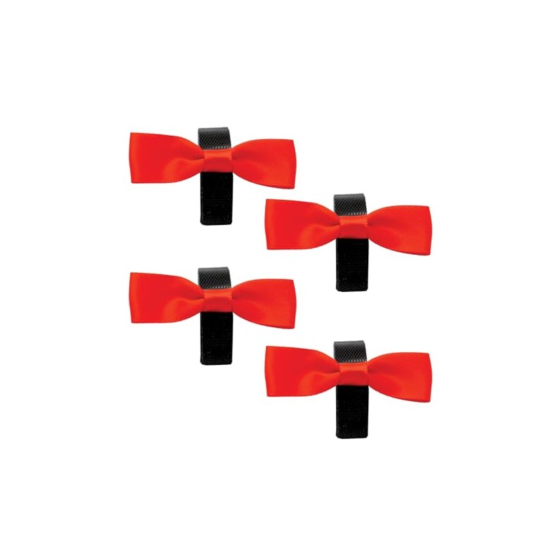 Equetech Red Horse Bridle Warning Ribbons, Set of 4, Competition