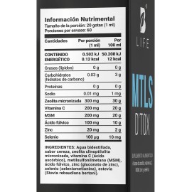 Mezcla De Zeolita, Vitam C, Msm Gotas 60ml B Life Mtls D'tox Sabor Sin sabor