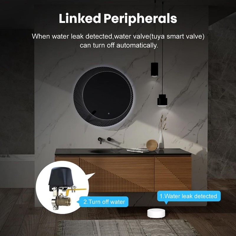 WiFi Water Ieak Detector: Smart Water Ieak Sensor with 80dB