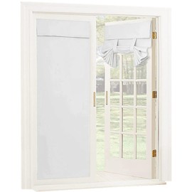 YedZen Blackout French Door Blinds, 86x173cm No Drilling＆Stick ON