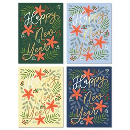 Sweetzer & Orange New Year Cards with Envelopes. 24 Set Box of Holiday Cards. Thick Note Cards and Envelopes, 300gsm Greeting Cards With Envelopes (120gsm). Happy Holidays and Thank You Cards