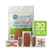 Tru-Colour Skin Tone Assorted Bandages: Olive Single Bag (30-Count, Green