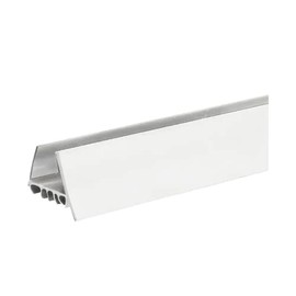 Slide on Door Sweep with Foam Draft Stop - Easy Installation - Slide Right On - for 1" - 1 3/4" Doors 36" Long (White)