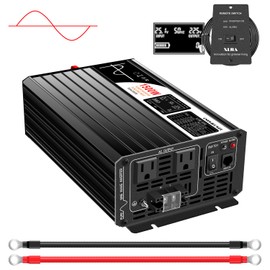 Xijia 1500W(Peak Power 3000W) 48v to 120v Pure sine Wave 60HZ Solar Inverter for Home Use car (DC48V (Range 40V-60V) 1500W)