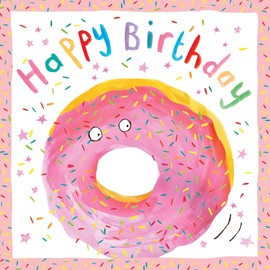 TWIZLER Girls Birthday Card with Delicious Donut Design - Birthday Card for Girl - Birthday Card for Girls - Kids Birthday Card