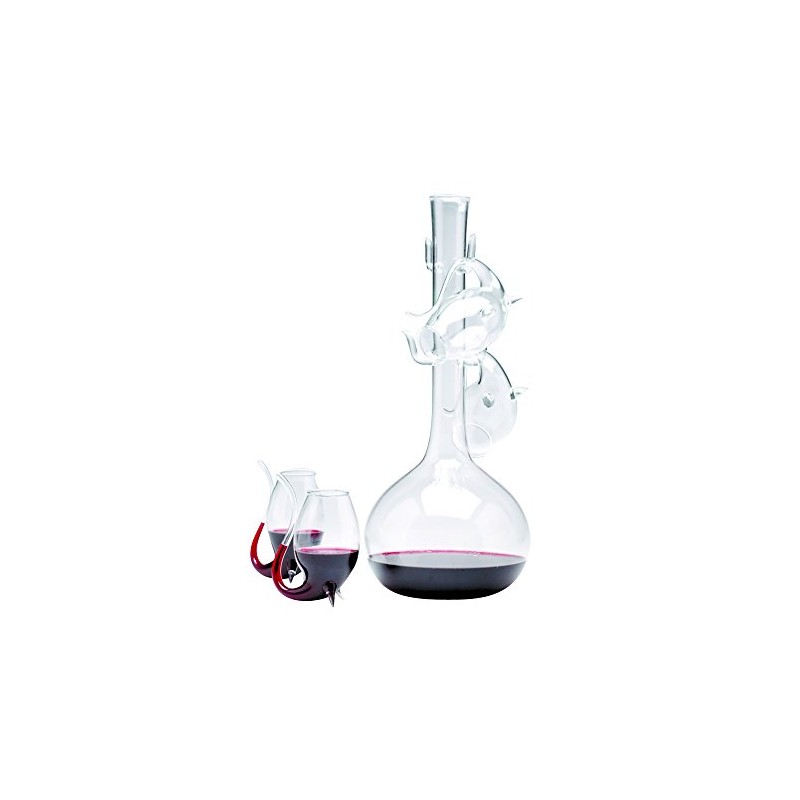 Oenophilia Porto Port Decanter Set, 3.5"H x 1.75"W x 3"D,