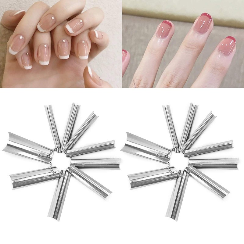 18pcs French Manicure, Nail Art Tips 9 Sizes Single Tips