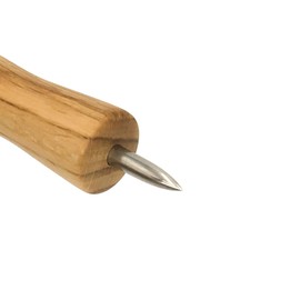 KokosnussEisen ® - Can Hole Punch Stainless Steel 5 mm with Wooden Handle (Oak Wood) - Made in Germany