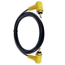 Traovien RCA Audio Cable Gold-Plated Elbow RCA line Lotus Male and Male Extension Lotus AV Video Cable Projector Cable Audio Cable (1.5m/5ft RCA Male Bend to Male Bend)