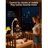 TUMAMA Baby Crib Mobile, Nursery Musical Mobile with Remote Control,Projection