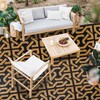 SAND MINE Reversible Mats, Plastic Straw Rug, Modern Area Rug,