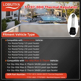 LOBIUTIYA 5Pcs 77707-0010 Thermal Regulator Kit Compatible with MasterTemp 400 250 125 200 300 333 and Sta-Rite Pool Spa Heaters Thermal Regulator, 38000-0007S 77707-0010 Thermal Regulator