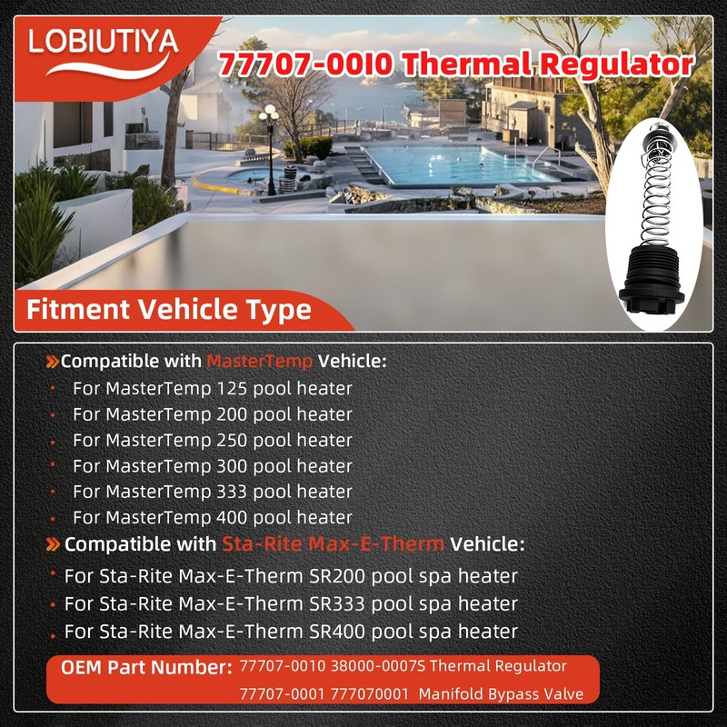 LOBIUTIYA 5Pcs 77707-0010 Thermal Regulator Kit Compatible with MasterTemp 400