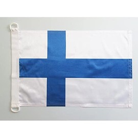 Finland NAUTICAL Flag 18'' x 12'' - Finnish flags 30 x 45 cm - Banner 12x18 in for boat - Drapeau Finlande AZ FLAG
