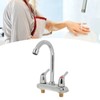 Sink Faucet 2 Handle 2 Holes Deck Plate Design Hot