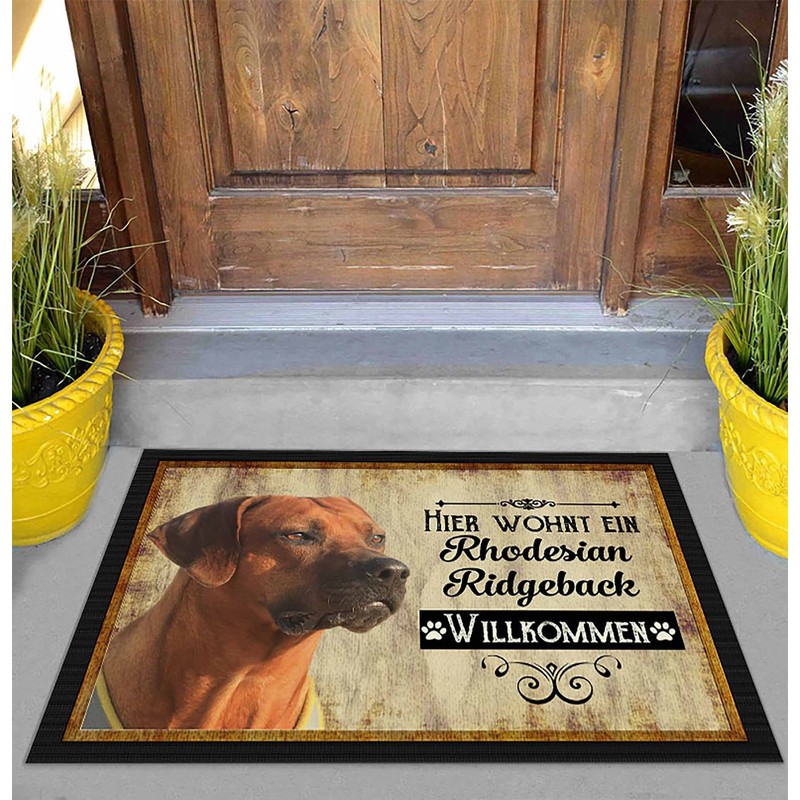 PR Print Royal Doormat Pets with Dog Picture Rhodesian Ridgeback