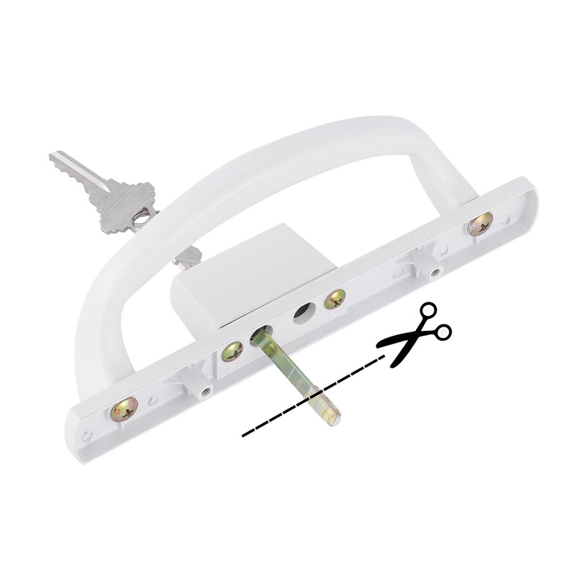 DECEBALUS Offset Position Keyed Sliding Patio Door Handleset with Mortise