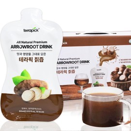 TerraPick All Natural Premium Arrowroot Drink – Pure Korean Arrowroot, No Added Sugar, No Artificial Flavors, 60ml x 30 Pouches – Healthy & Convenient On-the-Go Drink