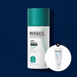 Physiogel Cica Balance for Men Calming Fluid All-in-One Lotion 100ml+DMT Cleansing Gel 30ml / 피지오겔 시카밸런스 포맨 카밍 플루이드 올인원 로션 100ml+DMT 클렌징젤 30ml