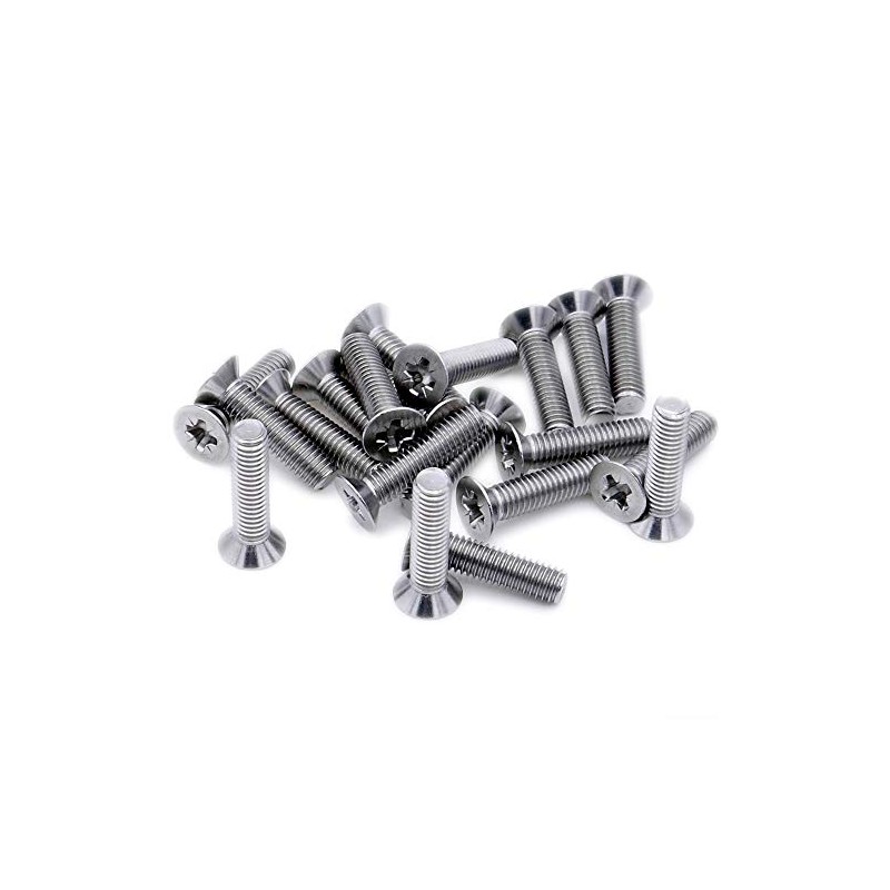 M4 (4mm x 10mm) Pozi Countersunk Machine Screw (Bolt) -