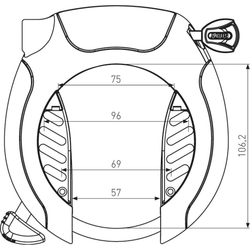 ABUS frame lock PRO Shield XPlus 5955 R - Bicycle