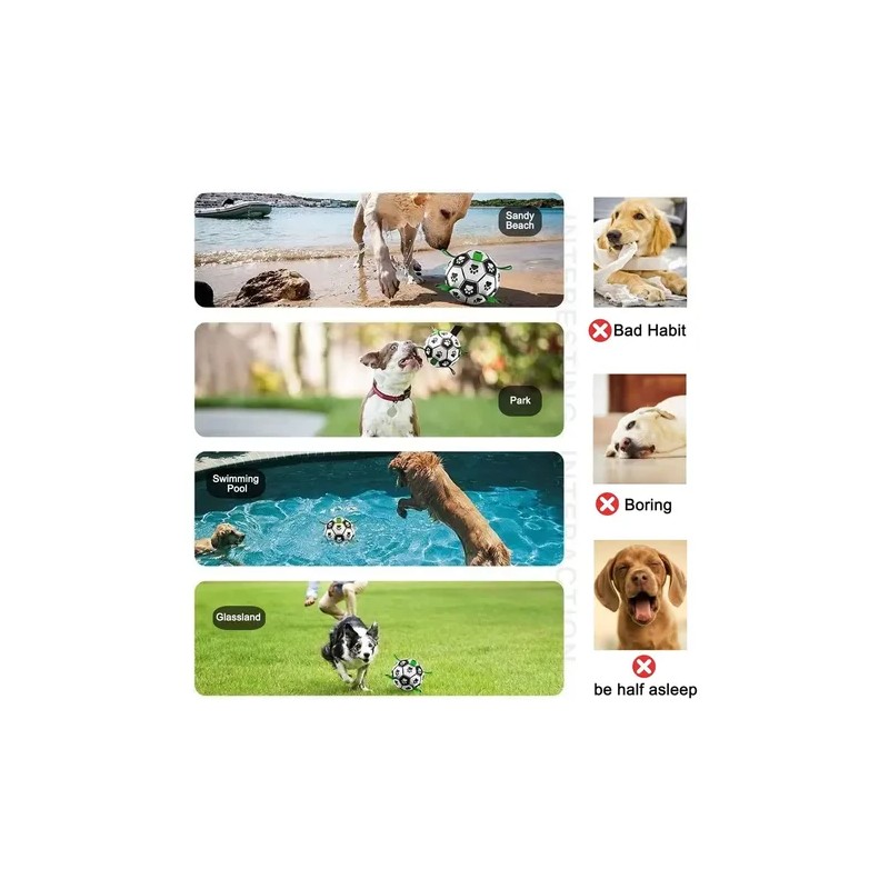 Pelota De Fútbol Para Perros Con Correas Juguete Interactiva Futbol