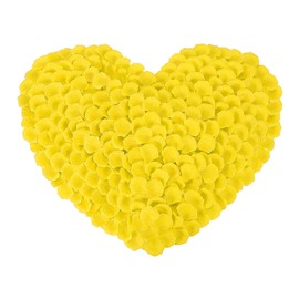 Usmilegift 1000 Pcs Artificial Fake Rose Petals,Flower Petals for Romantic Night, Valentines Day, Engagement, Party, Wedding, Event Flower Decorations, in Bulk(Yellow)