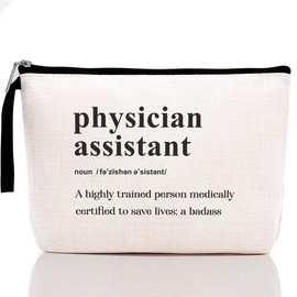 Physician Assistant Noun Physician Assistant Gifts Makeup Bag for Women Doctor Medical Student Cosmetic Bag Doctors Kit Zipper Pouch Bag Travel Bag for Graduation Birthday Christmas New Year's Day