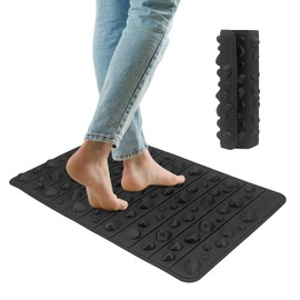 Fußmassage Mat, 50 * 30cm Anti Ermüdungsmatte, Fussmassage, Tragbare Fußreflex-Fuß-Zehenbrett-Übungsplatte, Zehenbrett-Massage-Pad, Fuß-Akupunktmassage-Pad zur Entlastung von Müdigkeit Yoga-Pad