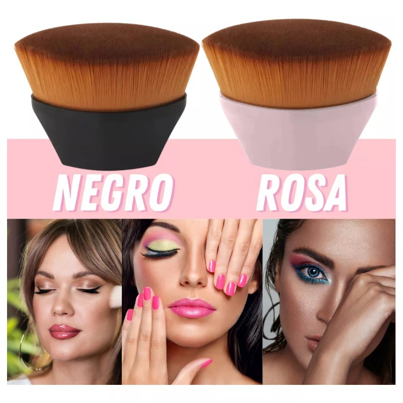 Universo en Linea Brocha Plana Maquillaje Kabuki Para Base Corrector