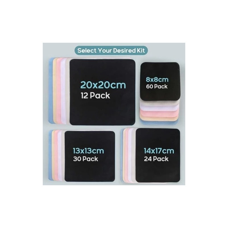 Large Microfiber Cleaning Cloths 12 Pack 8"