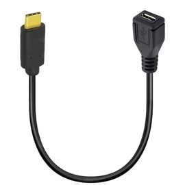 GLHONG Micro USB to Type C Cable Cord, 90 Degree Angled USB C Male to Micro B Female OTG Adapter Converter for MacBook Pro, Laptop, Android Devices (USB C/Type C Straight)