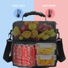 FlowFly Insulated Lunch Bag Adult Lunch Box Large Tote Double