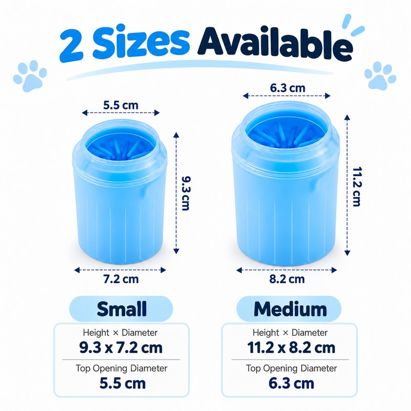 Dog Paw Cleaner Cup for Muddy Paws – Easy-to-Use Portable
