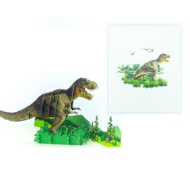 ETA 3D Dinosaur Pop Up Card, 3D Dino Card, Birthday Pop Up Card, Nature Card, Father's Day Card, 3d Card for Dad, Son, Grandchild, A10