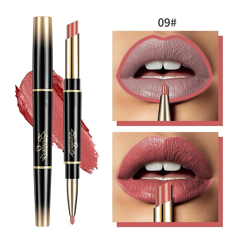 Lápiz Labial Y Delineador de Labios de Doble Punta 2