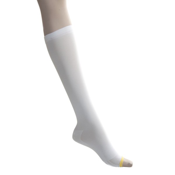 Medline MDS160628 EMS Latex Free Knee-Length Anti-Embolism Stocking, Small Long, White (Pack of 12)