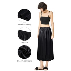 BABEYOND Half Slips for Under Dresses - Black Womens Underskirt Half Slip Women Under Dress Shirt Skirt Extender